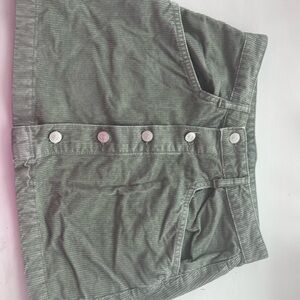 Free People Olive Corduroy Skirt